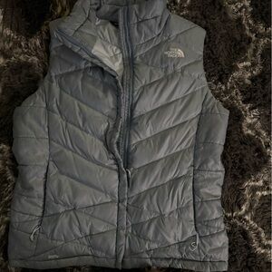 The North Face Gray Puffer Vest
